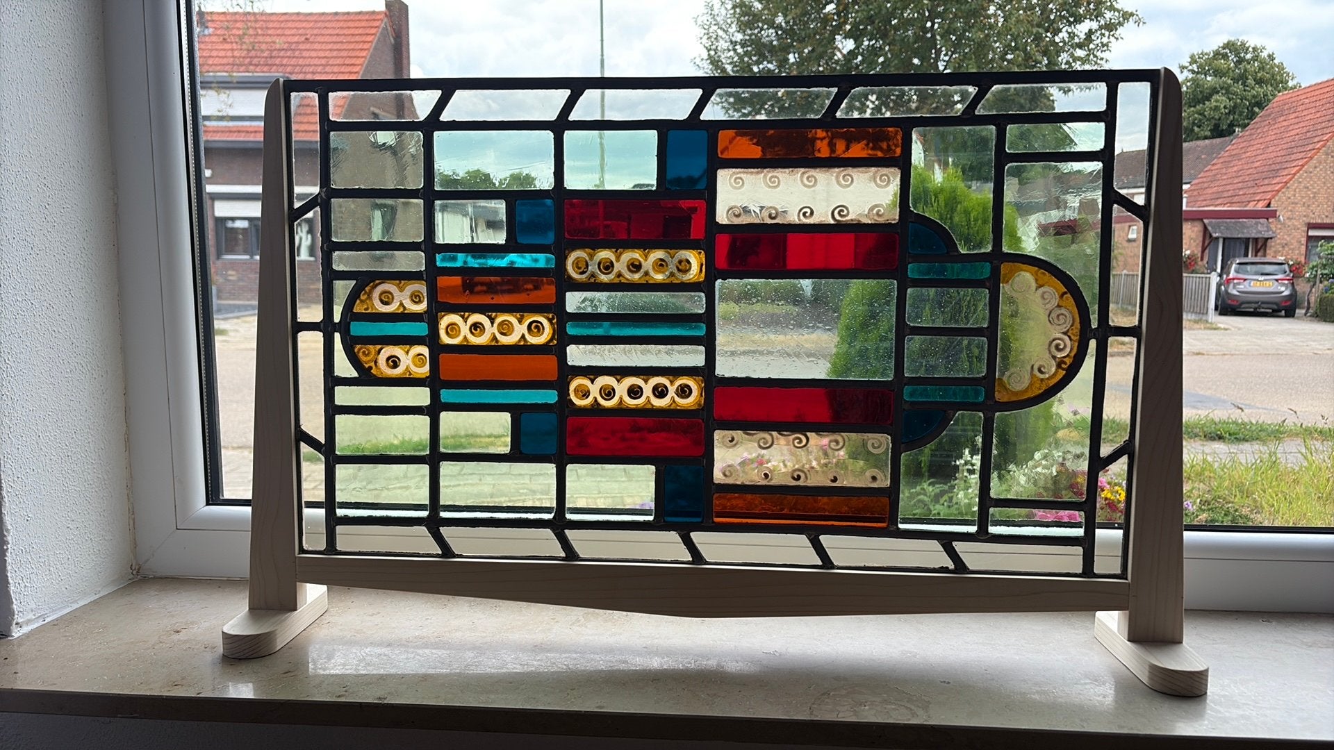 Glas in lood raamdecoratie, Doe-het-zelf en Verbouw, Ophalen, Zo goed als nieuw