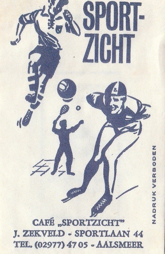 Sportzicht Sportlaan Aalsmeer - J Zekveld  voetbal schaatsen, Ophalen of Verzenden