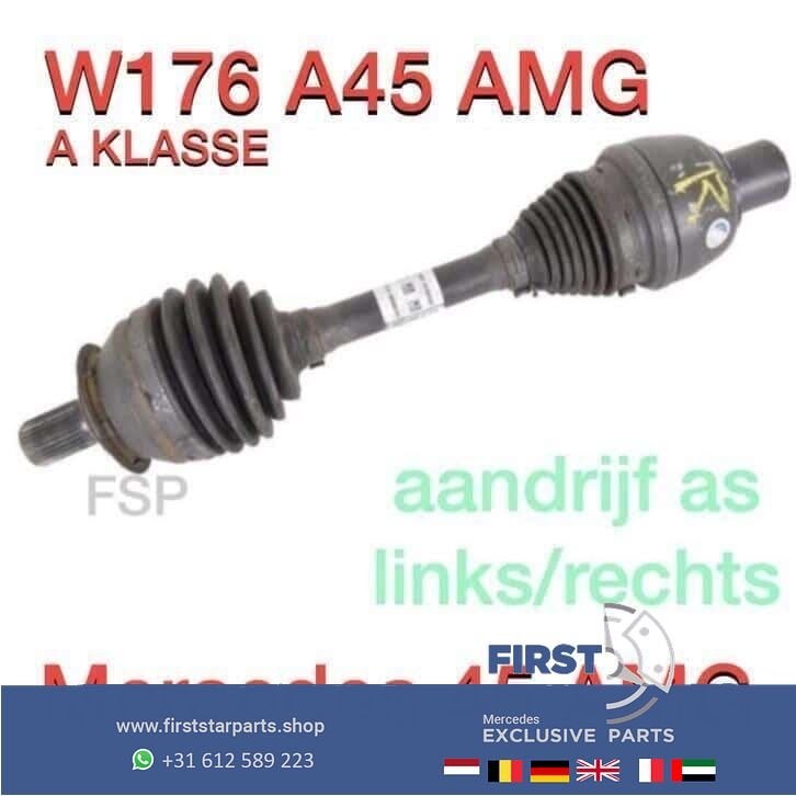 W176 A45 AMG steek as aandrijfas links rechts MB A Klasse 45, Auto-onderdelen, Transmissie en Toebehoren, Gebruikt, -, Ophalen of Verzenden