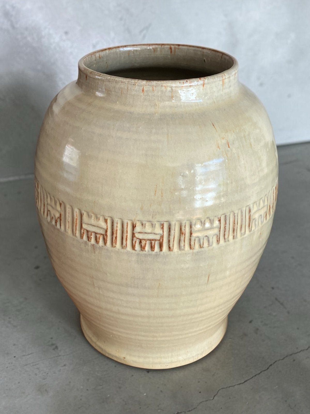 Grote vaas W.C ,  Brouwer,  Leiderdorp, 21 cm hoog, Antiek en Kunst, Ophalen