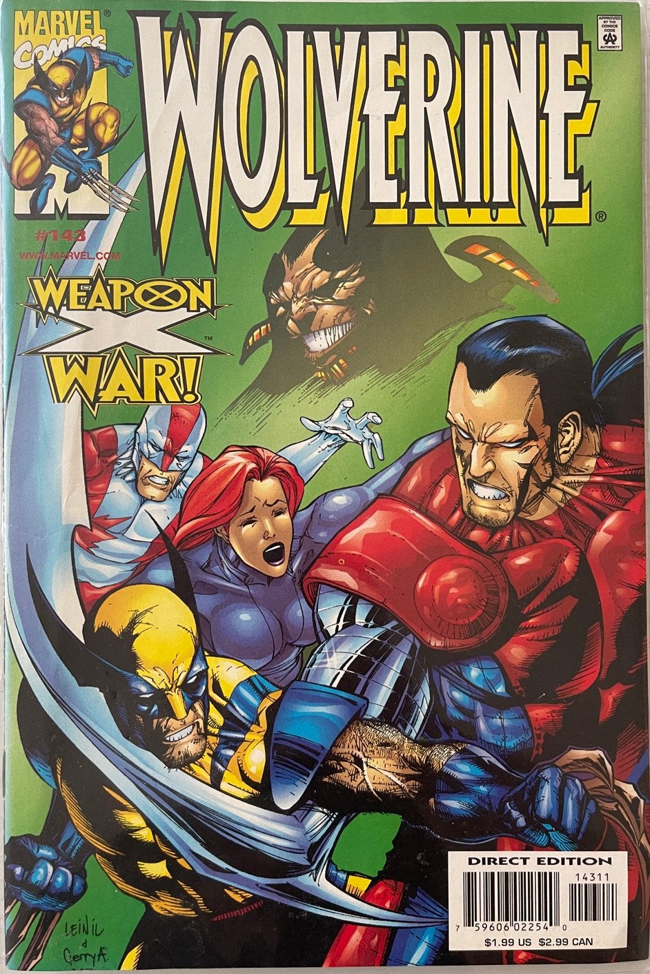 Wolverine: Weapon X War! Marvel Comic, Eén comic, Ophalen of Verzenden, Zo goed als nieuw, Amerika