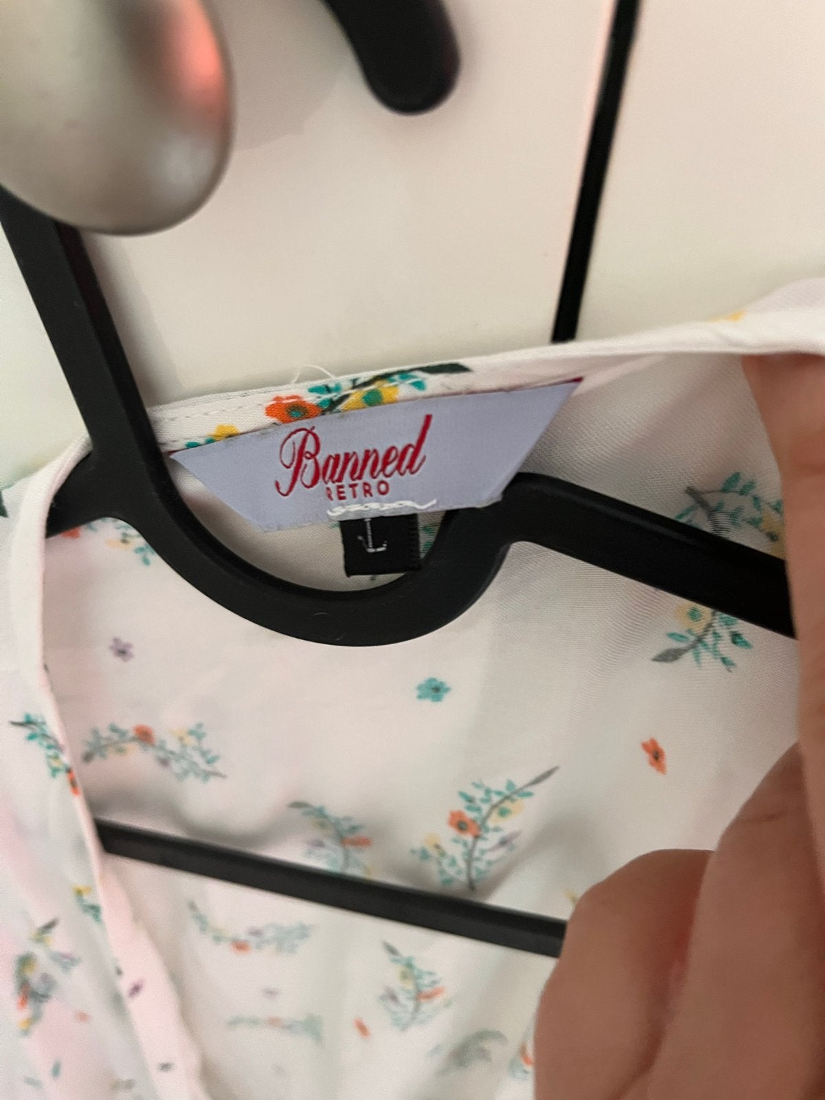 Banned Retro Bolero met bloemenprint - Maat L, Kleding | Dames, Wit, Maat 42/44 (L), Ophalen of Verzenden, Zo goed als nieuw
