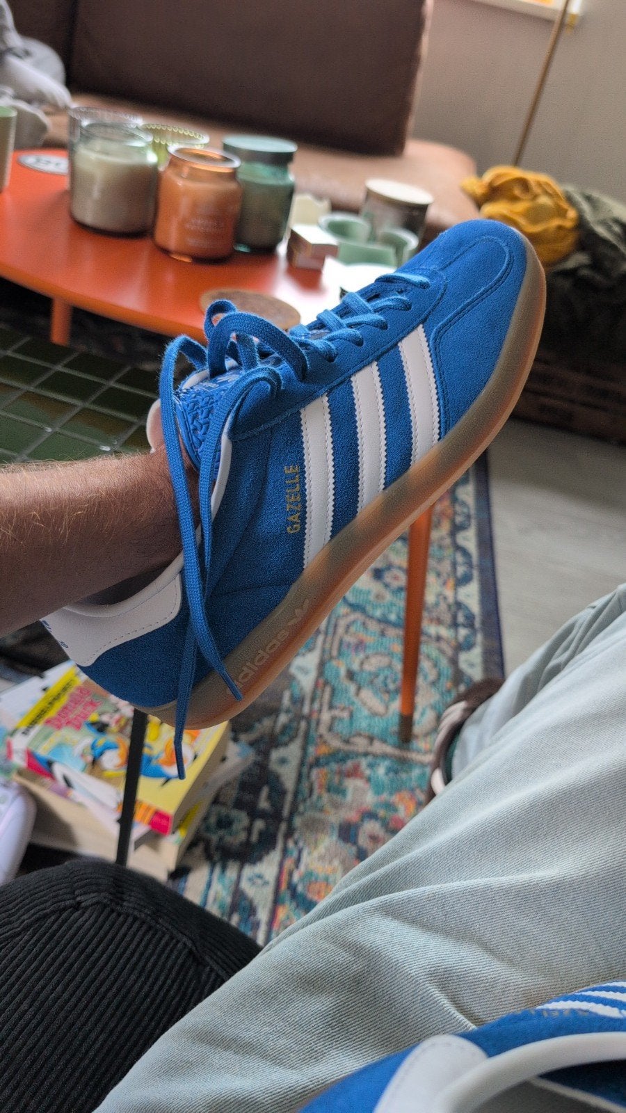 Adidas Gazelle sneakers - Blauw - Maat 45 1/3, Nieuw, Ophalen of Verzenden, Sneakers of Gympen, Blauw