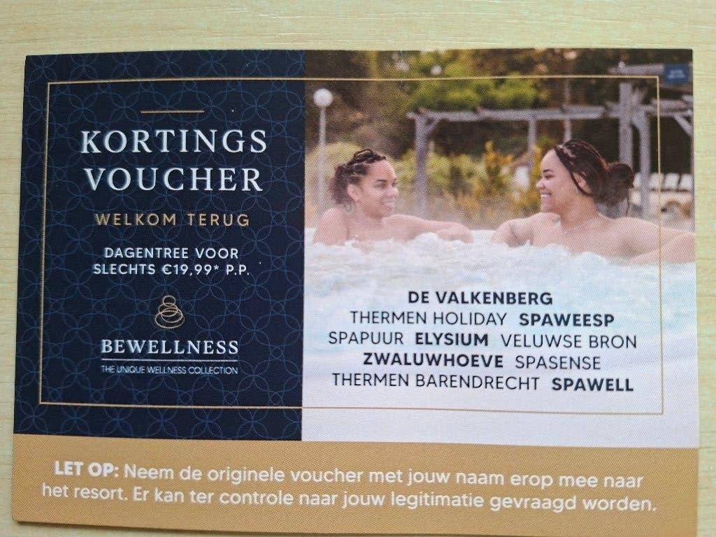 Kortingsbon Sauna Elysium € 19,99 i,p,v € 52 geldig  21-09, Twee personen, Kortingsbon, Spa of Sauna