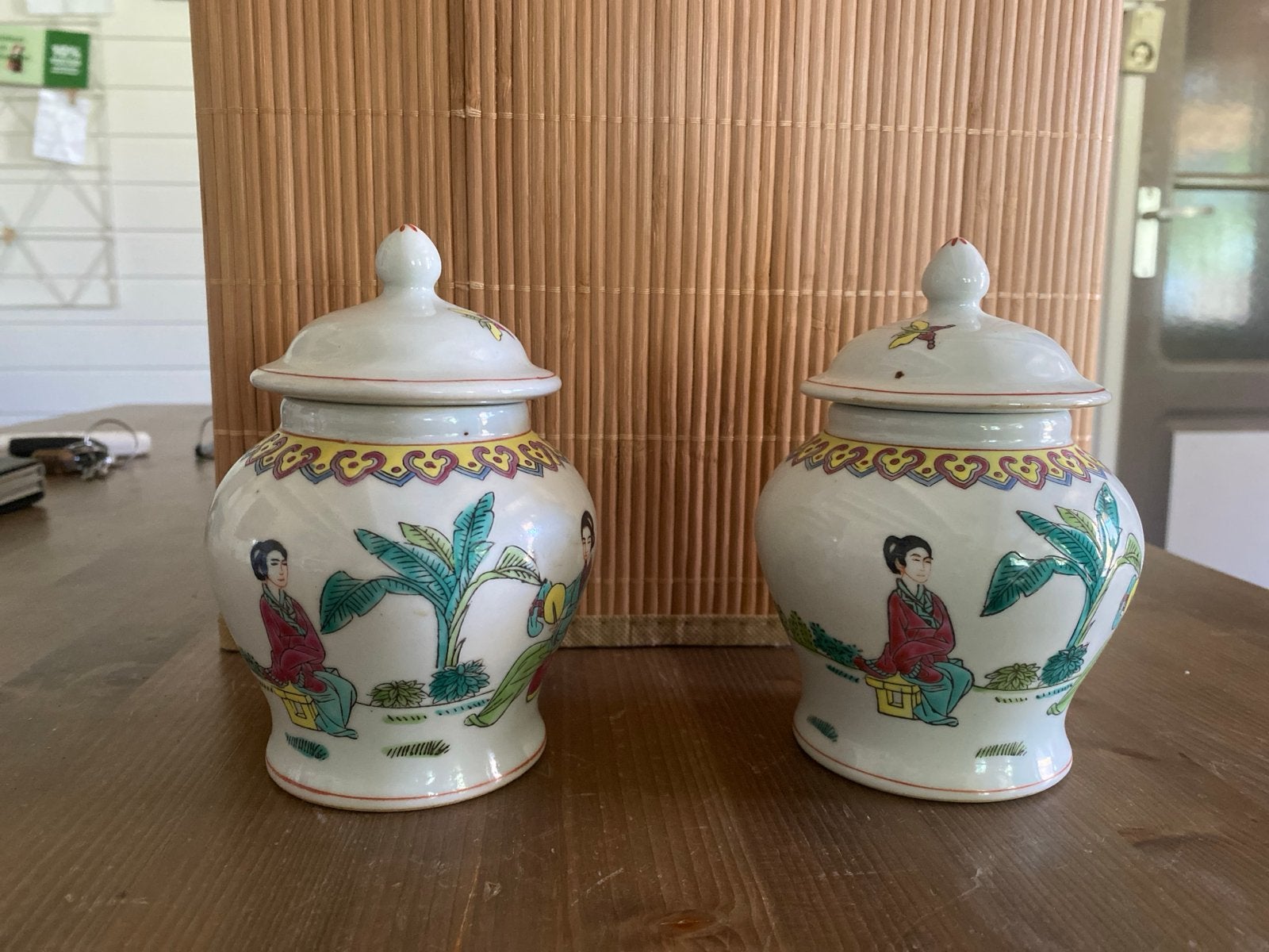 Set van 4 Chinese gemberpotten met deksel, Antiek en Kunst, Antiek | Porselein, Ophalen of Verzenden
