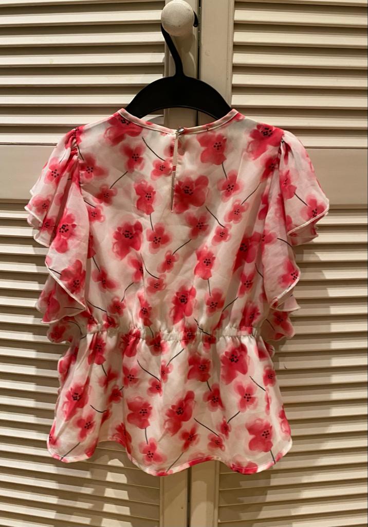 OVS Blouse met Bloemenprint - Maat 128 (7-8 jaar), Ophalen of Verzenden, Zo goed als nieuw, Meisje, Overhemd of Blouse