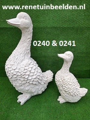 Set bewerkten Ganzen. nr 0240 & 0241, Ophalen, Nieuw, Beton, Dierenbeeld