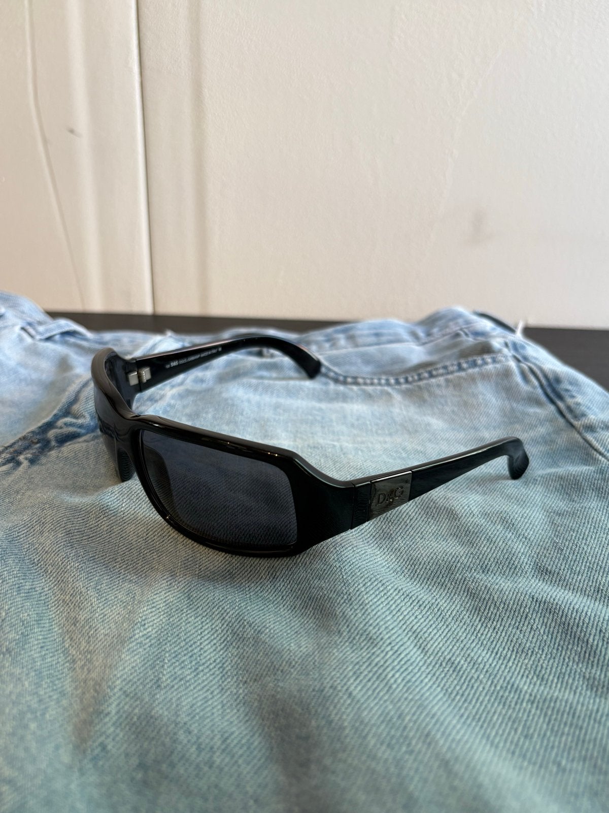 D&G Dolce & Gabbana Zonnebril Zwart, Zonnebril, Zwart, Ophalen of Verzenden, Zo goed als nieuw