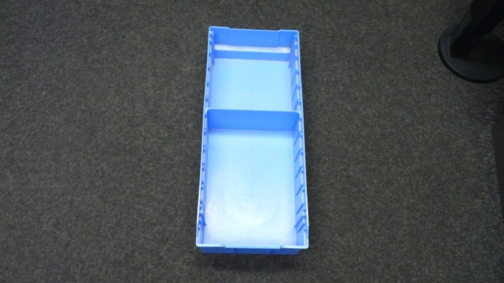 Kunststof blauwe bak 585x240x115mm, Ophalen, Gebruikt