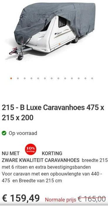 B Luxe hoes  (nieuw) 475x215x200, Caravans en Kamperen, Tenten, Ophalen, Nieuw