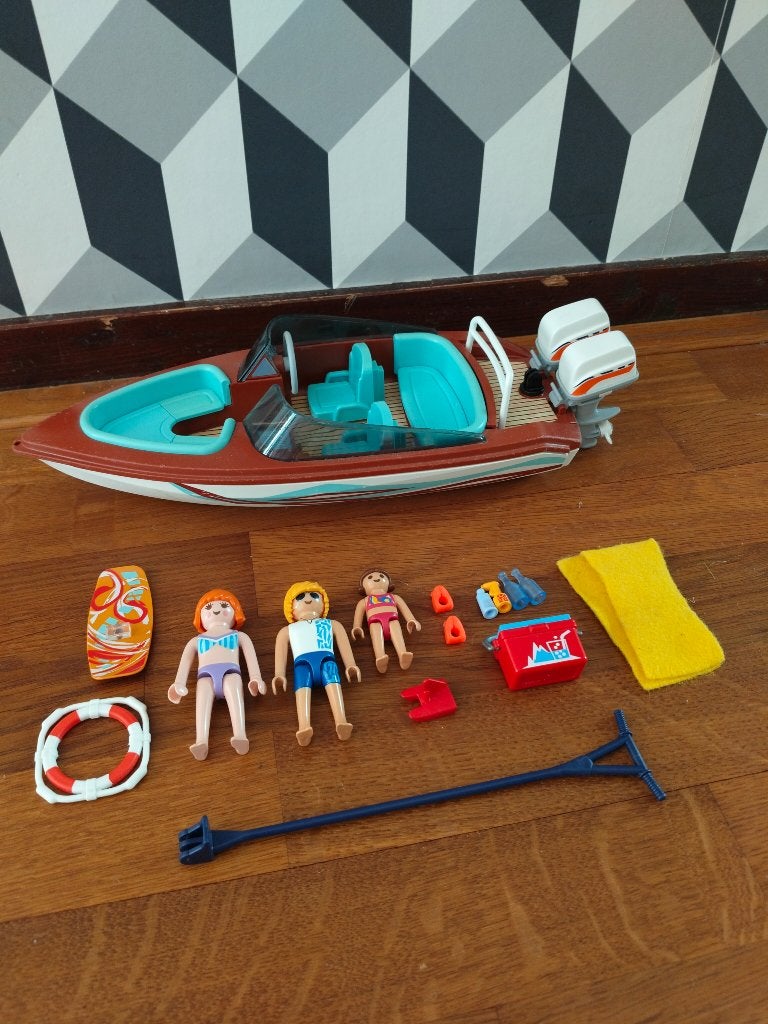 Playmobil 9428 Speedboat met waterski, Ophalen, Gebruikt, Complete set, Voertuig