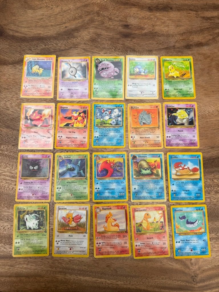 Vintage pokemon kaarten - 1995 tot 1998, Ophalen of Verzenden, Gebruikt, Meerdere kaarten