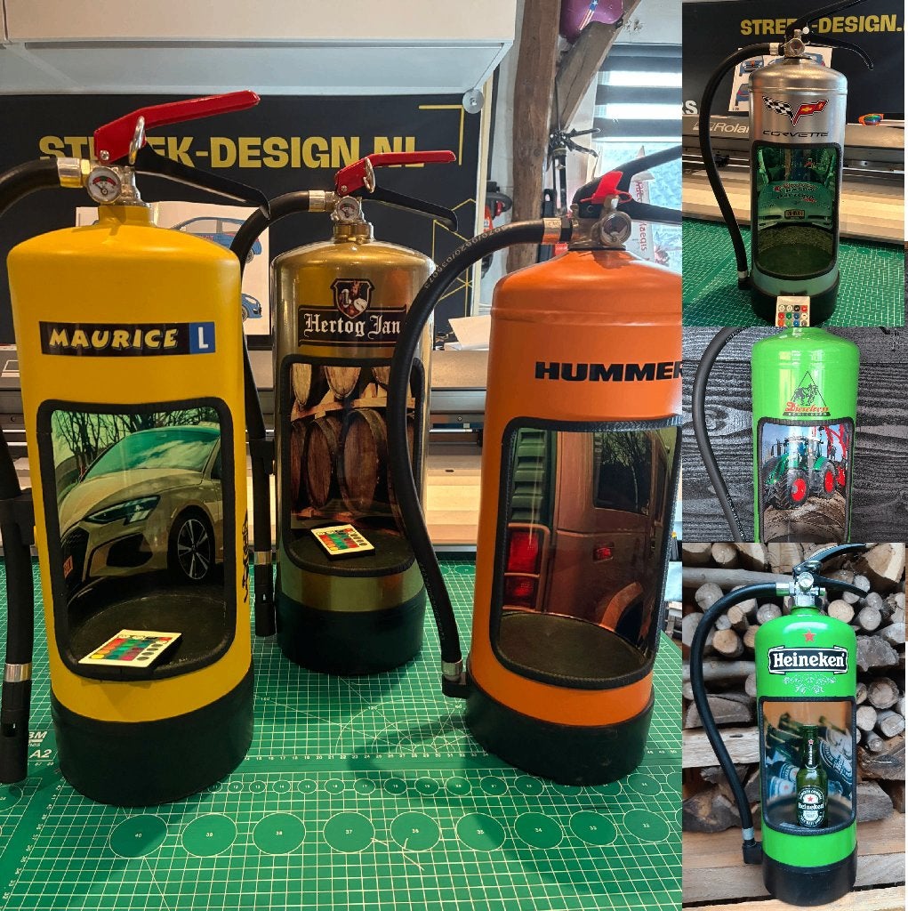 Brandblusser Lamp / Decoratie - OP MAAT, Meerkleurig, Nieuw, Ophalen of Verzenden, Metaal