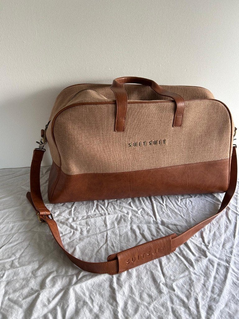Suitsuit weekendtas, 40 tot 60 cm, 30 cm of meer, Beige, Minder dan 35 cm