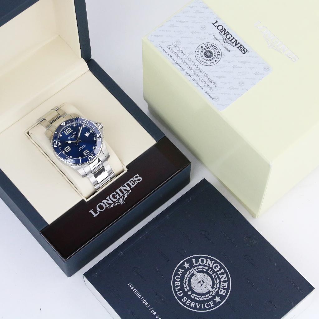 Longines HydroConquest Ceramic Blue 41 (Zeer goed/ 2019), Overige merken, Staal, Staal, Polshorloge