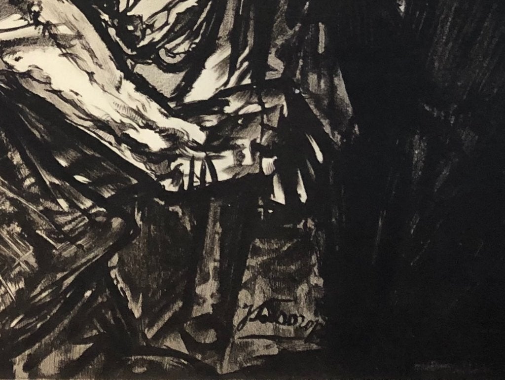 litho Jan Toorop, Mijnwerker 1940, Ophalen of Verzenden, Portret en Figuren
