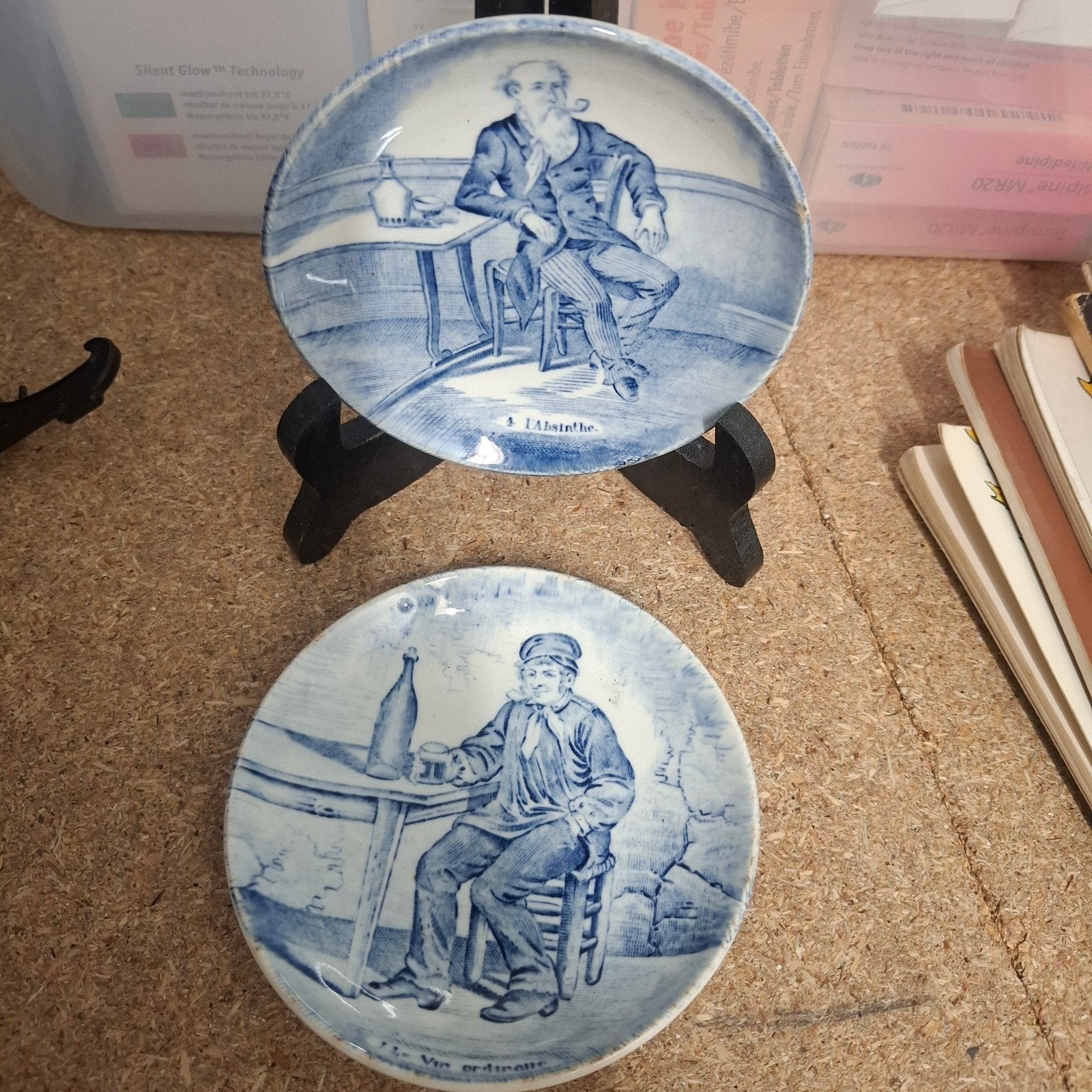delfs blauwe mini bordjes, Ophalen of Verzenden