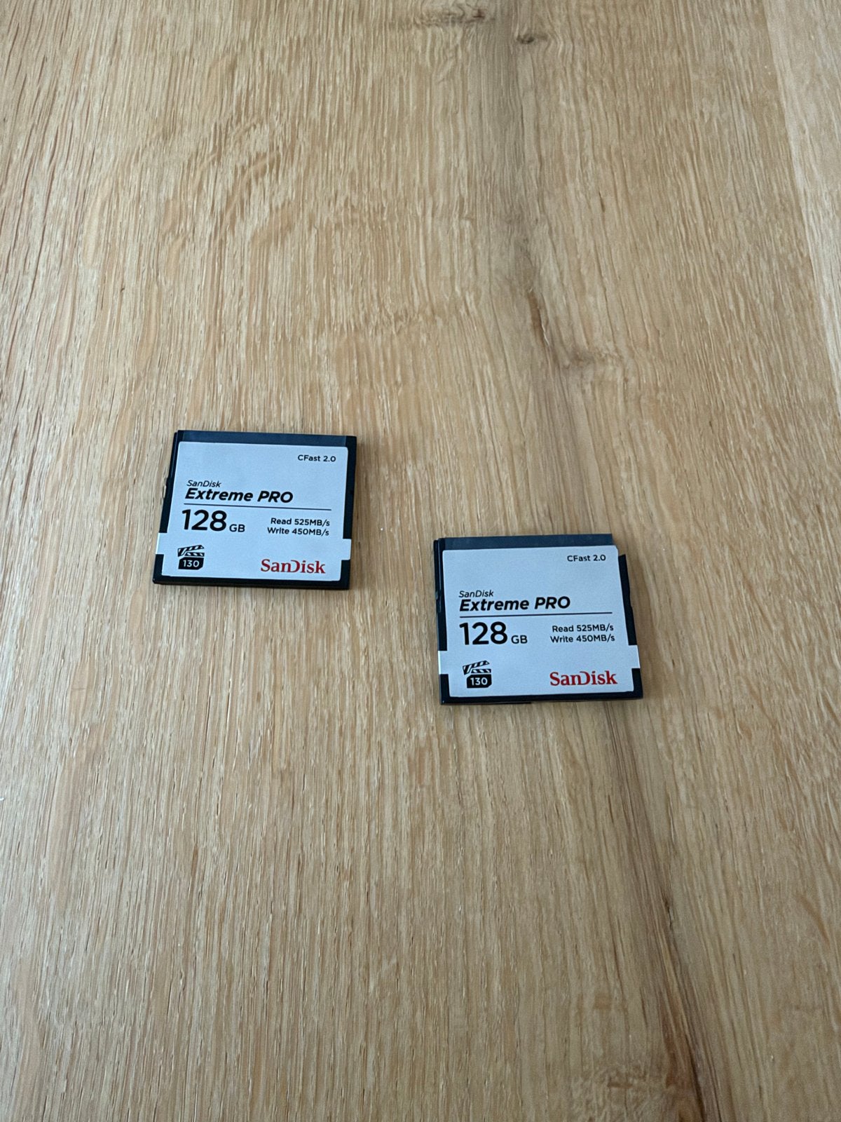 2x SanDisk Extreme PRO CFast 2.0 128GB geheugenkaarten, Ophalen, CFexpress Type B, Fotocamera, 128 GB