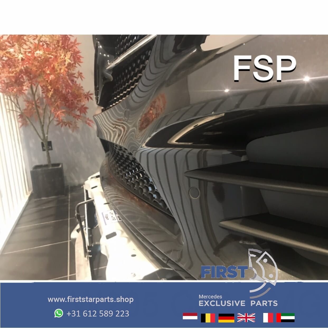 W205 C205 S205 C43 AMG BUMPER COMPLEET Mercedes C Klasse 43, Gebruikt, -, Voor, Ophalen of Verzenden