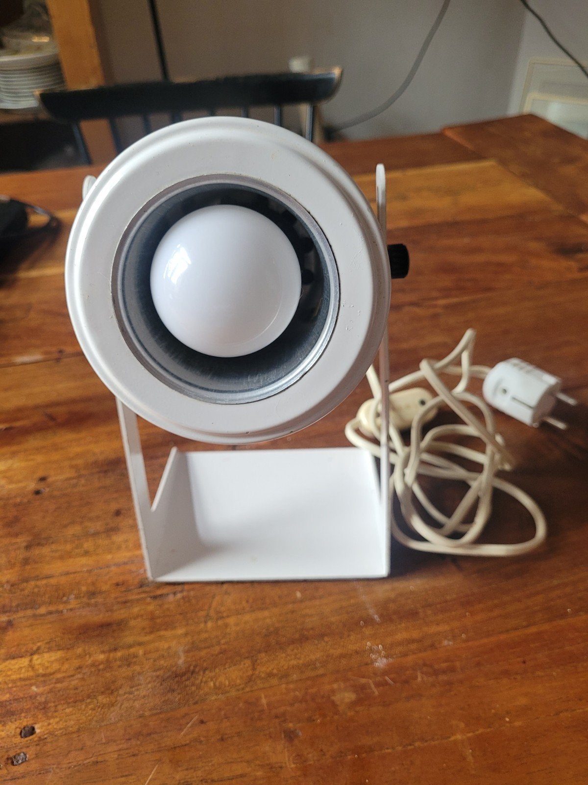 Vintage wit Elma bureaulampje / bedlampje, Antiek en Kunst, Ophalen of Verzenden