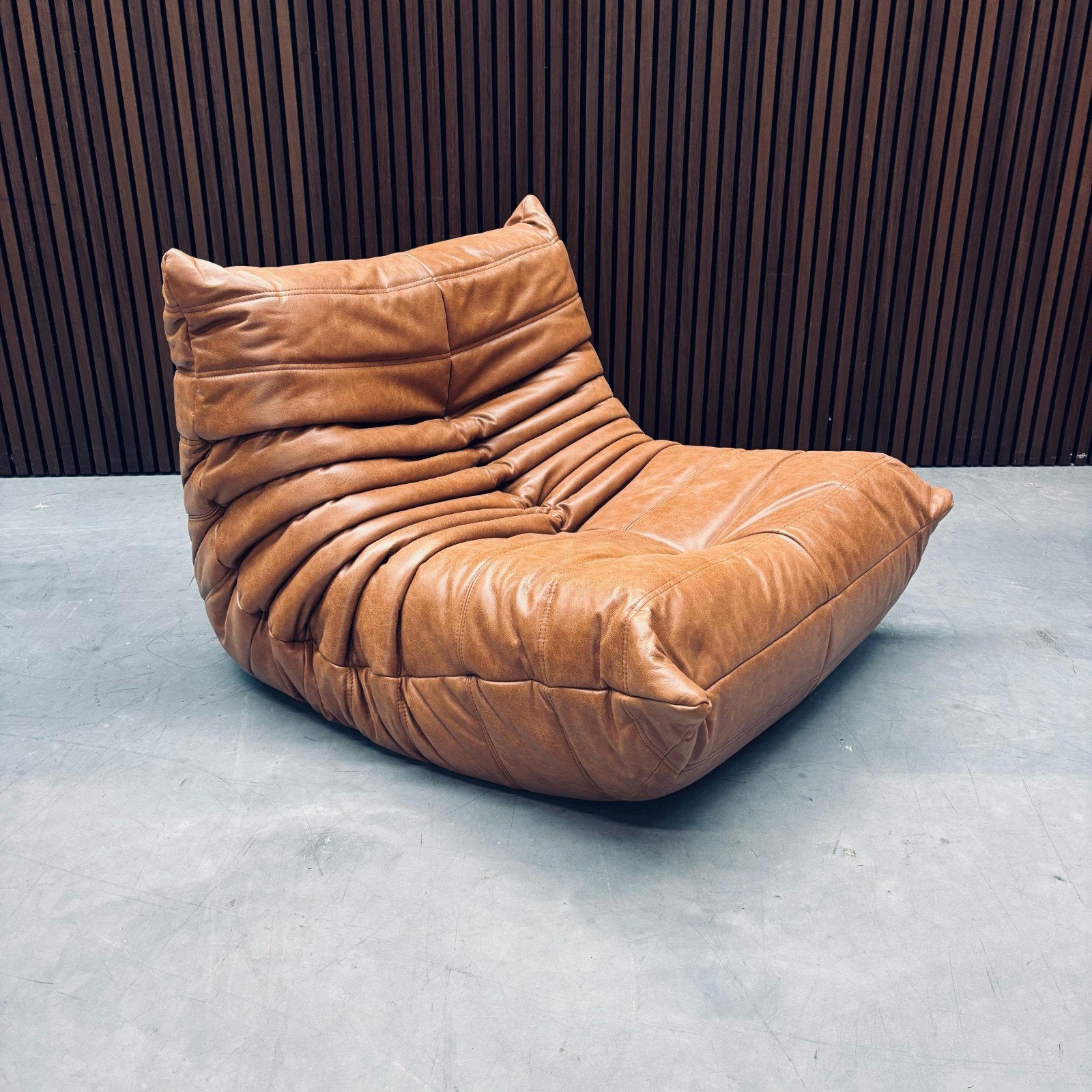 Ligne Roset Togo - Eenzits vintage Cognac, 100 tot 125 cm, Onbekend, Ophalen of Verzenden, Zo goed als nieuw