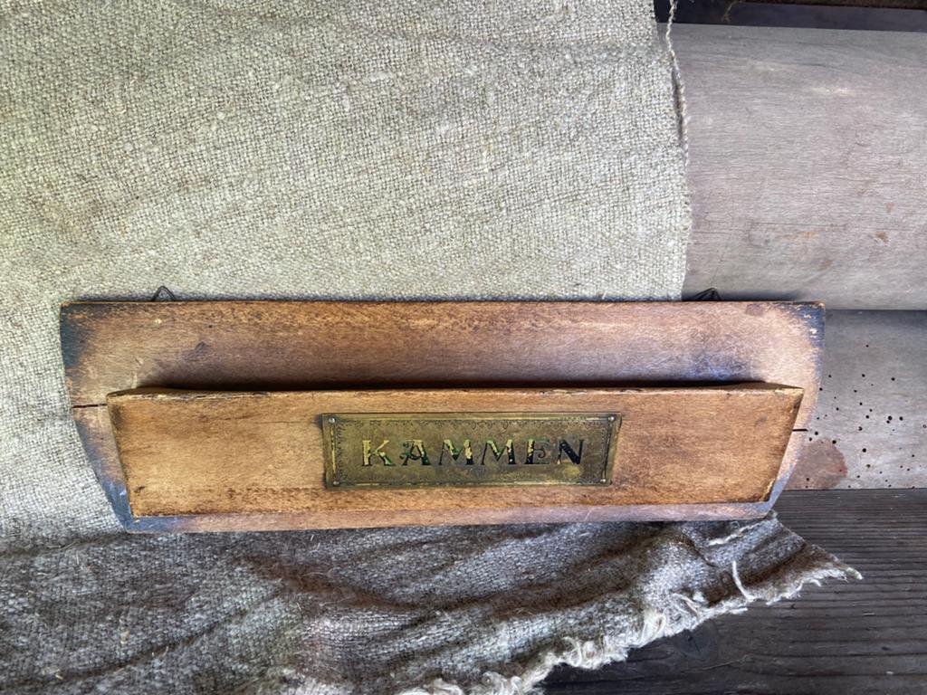Vintage houten kammen bakje, Ophalen of Verzenden
