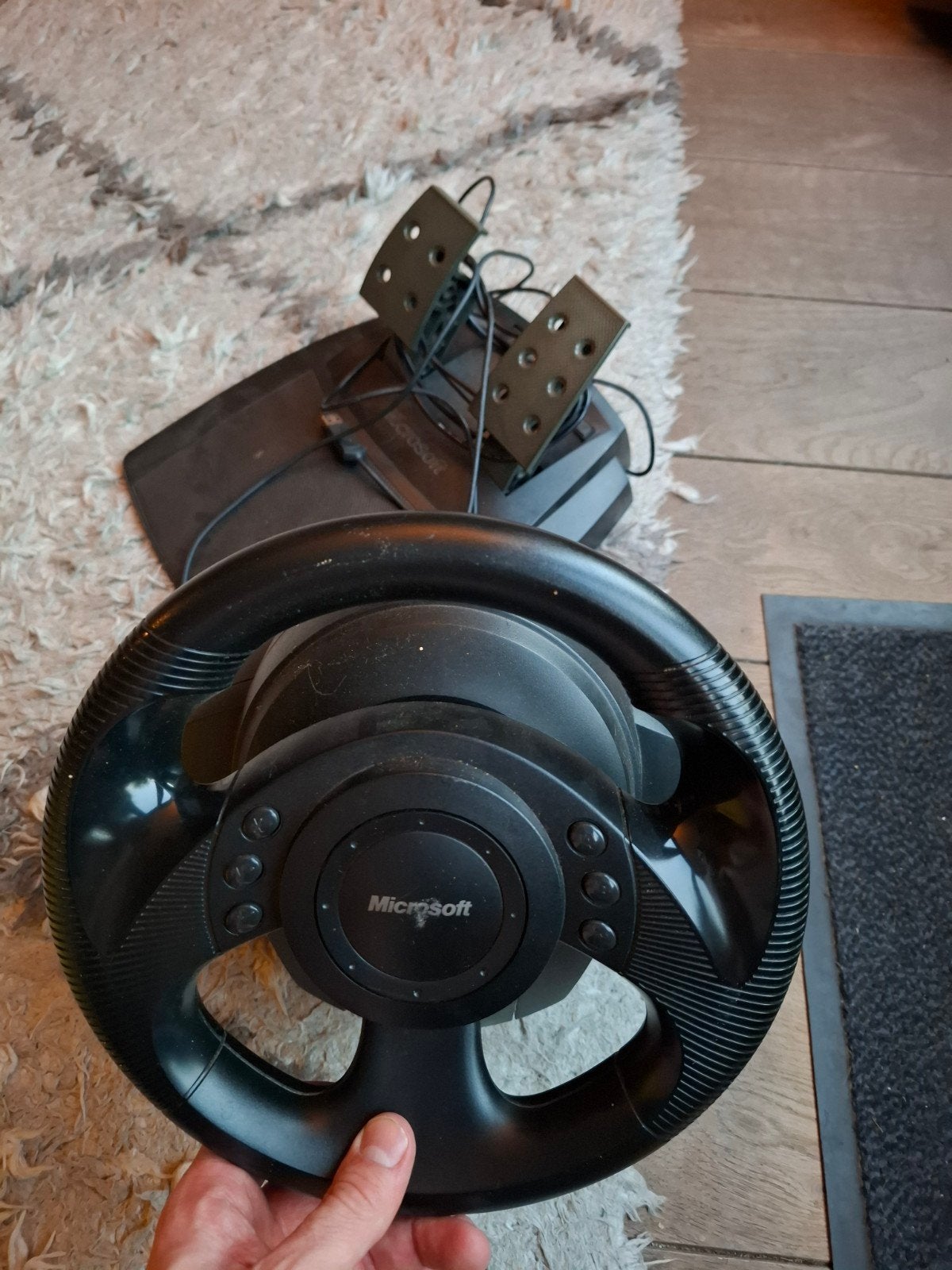 Microsoft SideWinder Precision Racing Wheel met pedalen, Ophalen of Verzenden, Overige merken, Gebruikt