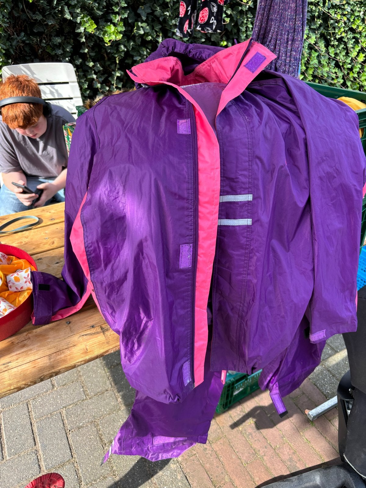 Dalka Regenpak Maat 176 - Paars met Roze Details, Paars, Ophalen of Verzenden, Maat 36 (S), Lang