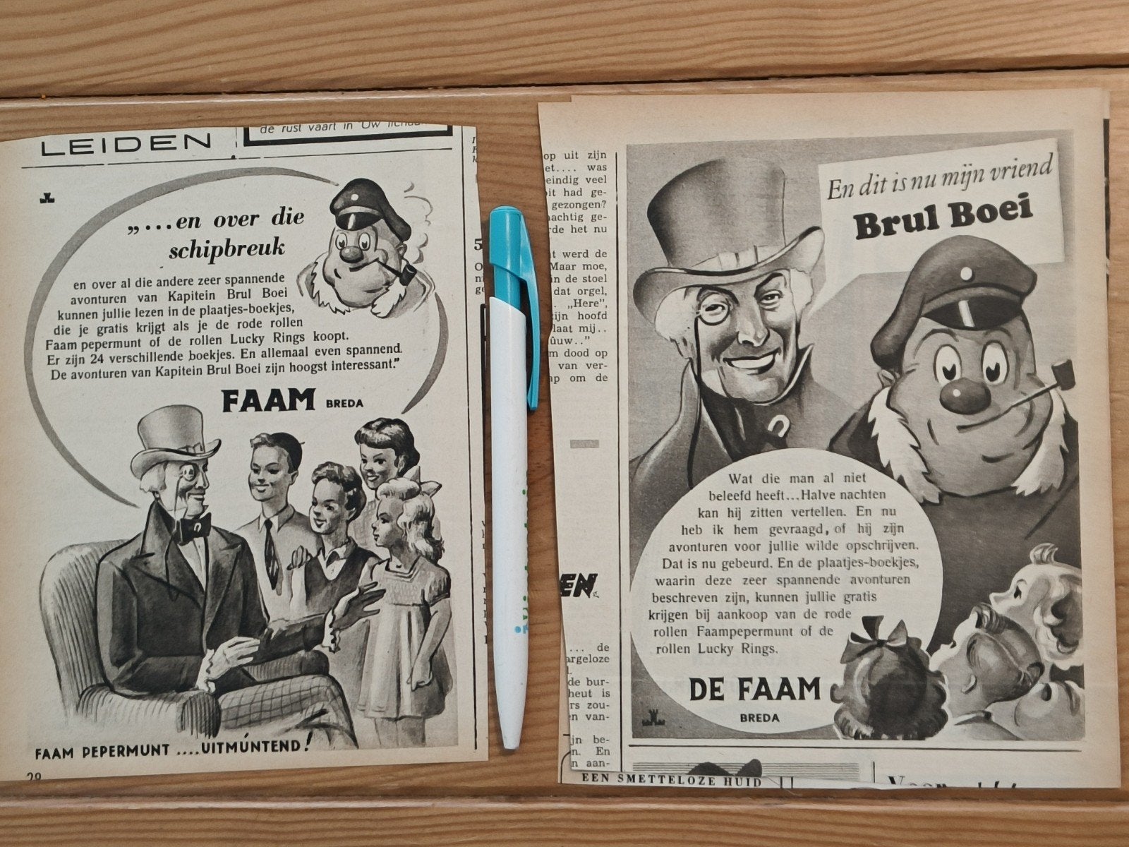 2 X DE FAAM BREDA, BRUL BOEI, RECLAMEBOEKJE, Ophalen of Verzenden, 1940 tot 1960, Tijdschrift
