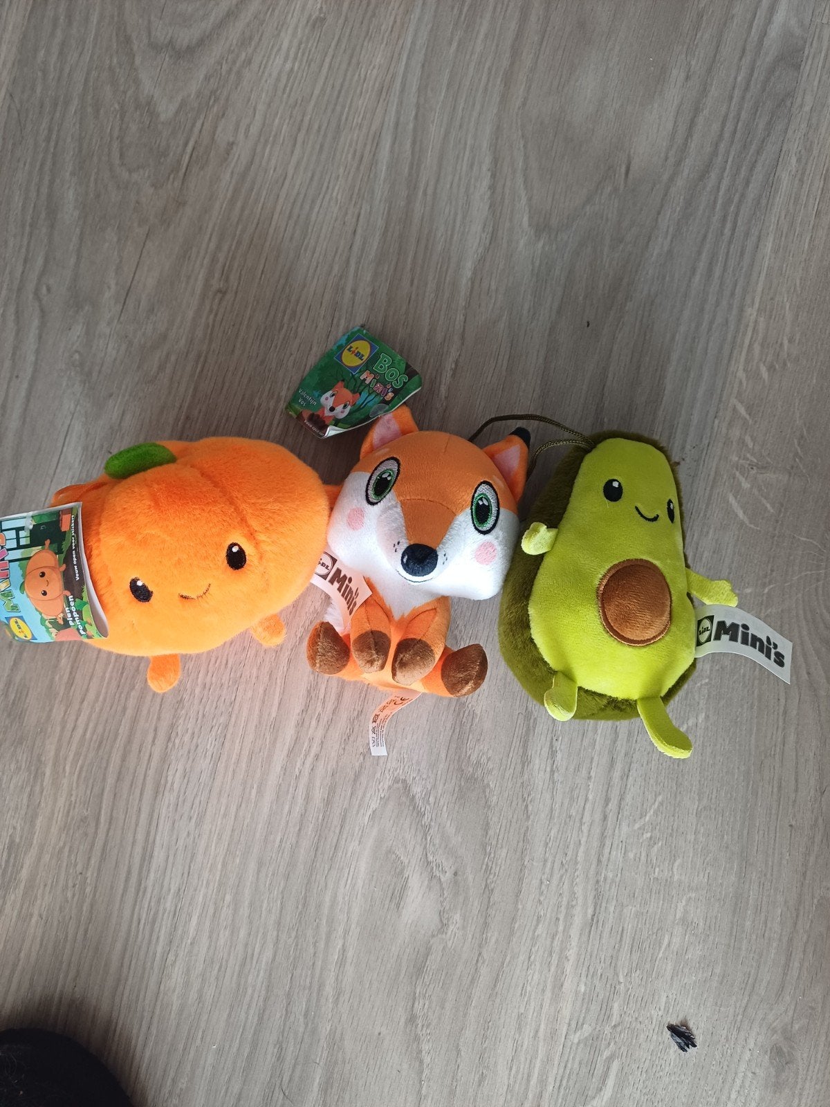 Lidl Mini's Knuffels: Vos, Pompoen en Avocado, Ophalen, Nieuw