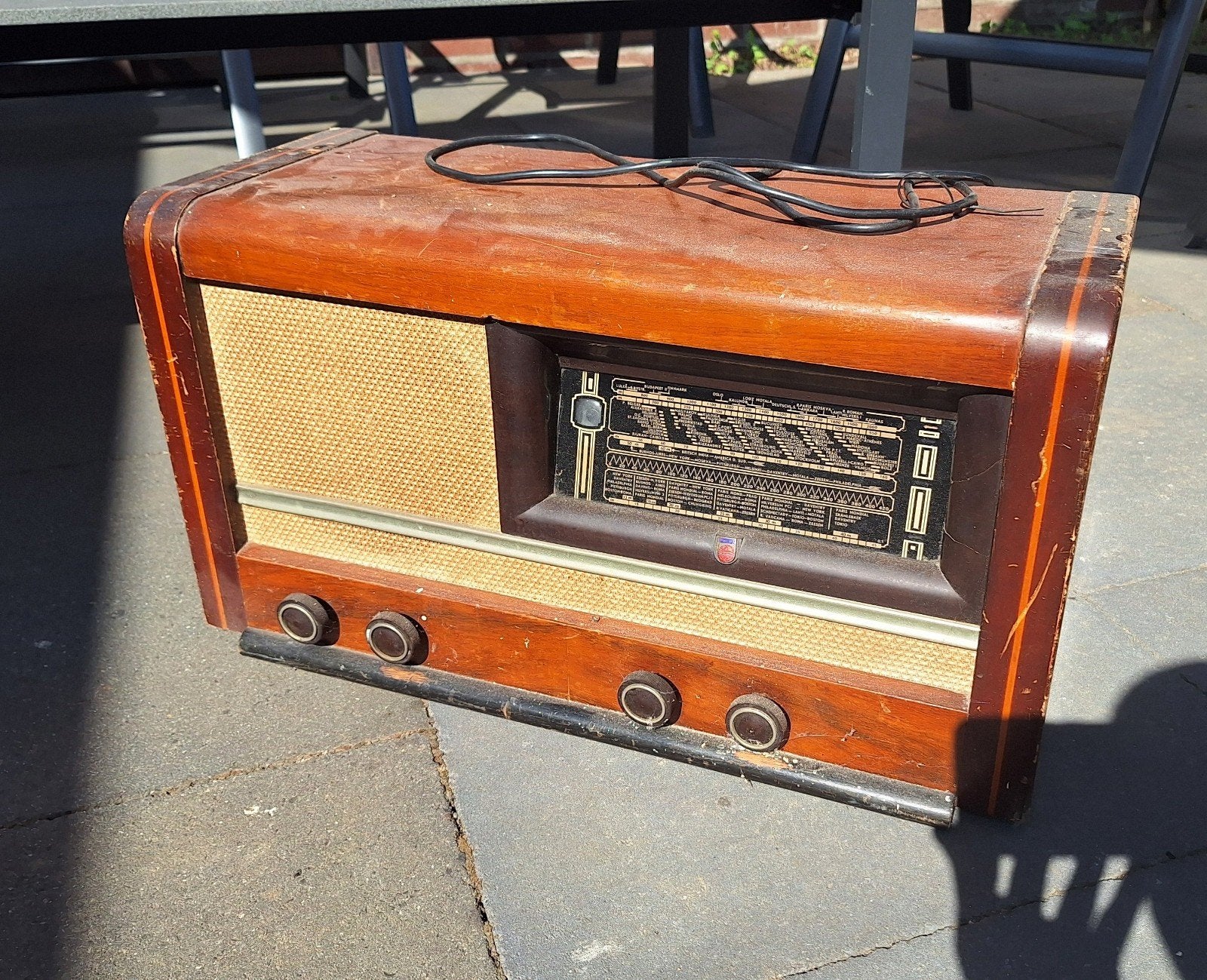 Philips 900X Radio uit 1941 - Vintage Buizenradio, Audio, Tv en Foto, Radio's, Ophalen of Verzenden, Niet werkend, Radio
