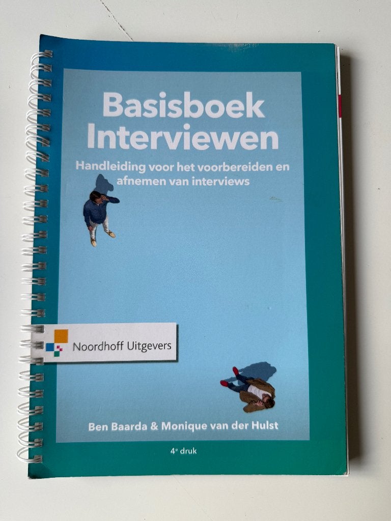 Basisboek Interviewen – Baarda & van der Huls, Ophalen of Verzenden, Beta, Zo goed als nieuw, HBO