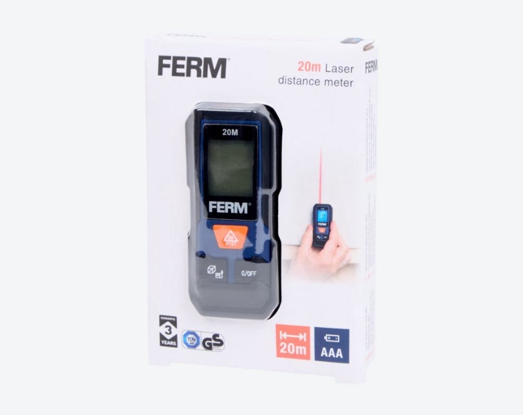 FERM afstandsmeter lasermeter 20 meter, Ophalen, Nieuw