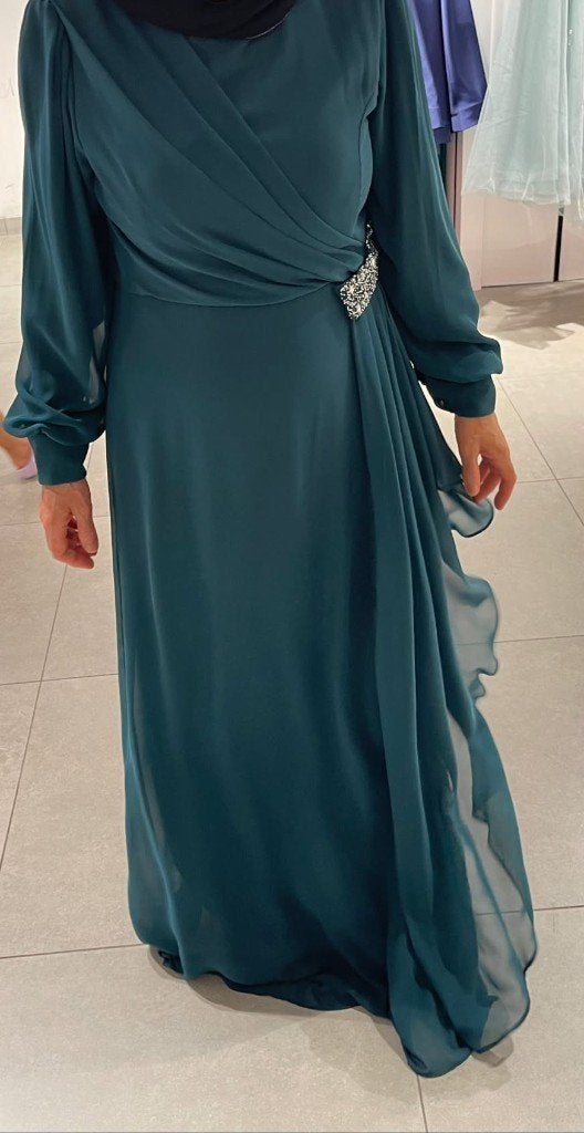 gala jurk groen, Kleding | Dames, Galajurk, Maat 42/44 (L), Nieuw, Ophalen of Verzenden