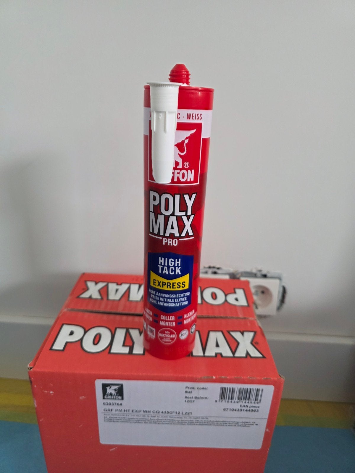 Griffon poly max High tack Express wit  435g, Overige materialen, Nieuw, 15 m² of meer, Ophalen