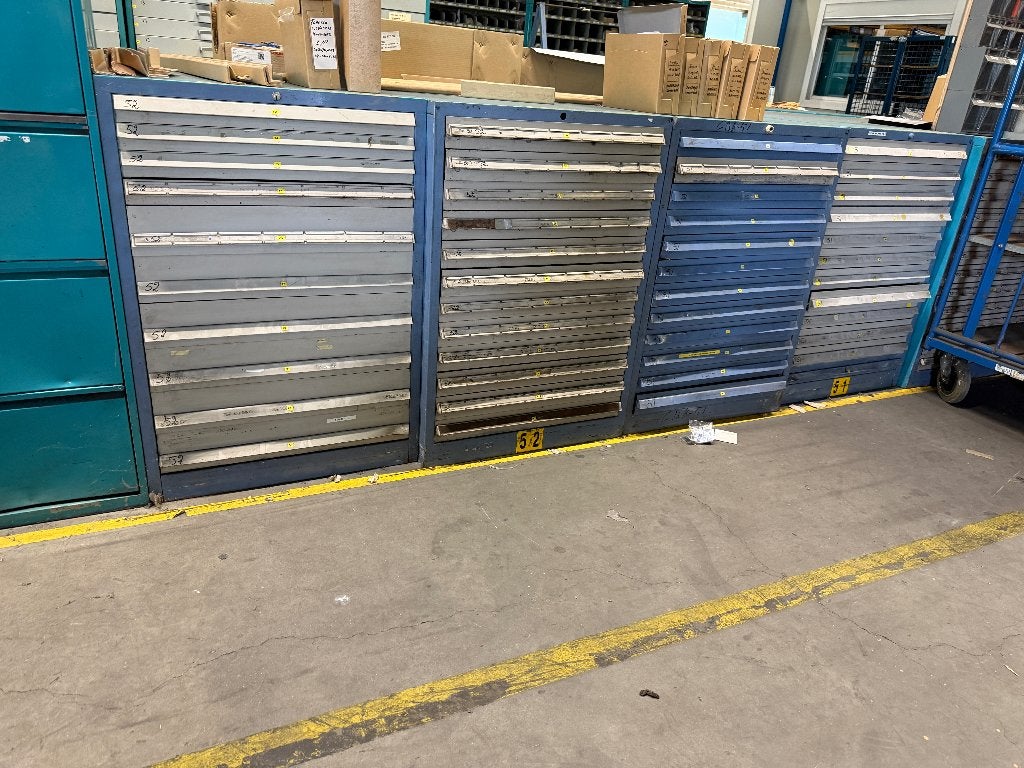 36 x ladekasten voor in garage of magazijn (12 lades), Huis en Inrichting, Kasten | Ladekasten, Ophalen, Gebruikt, 5 laden of meer
