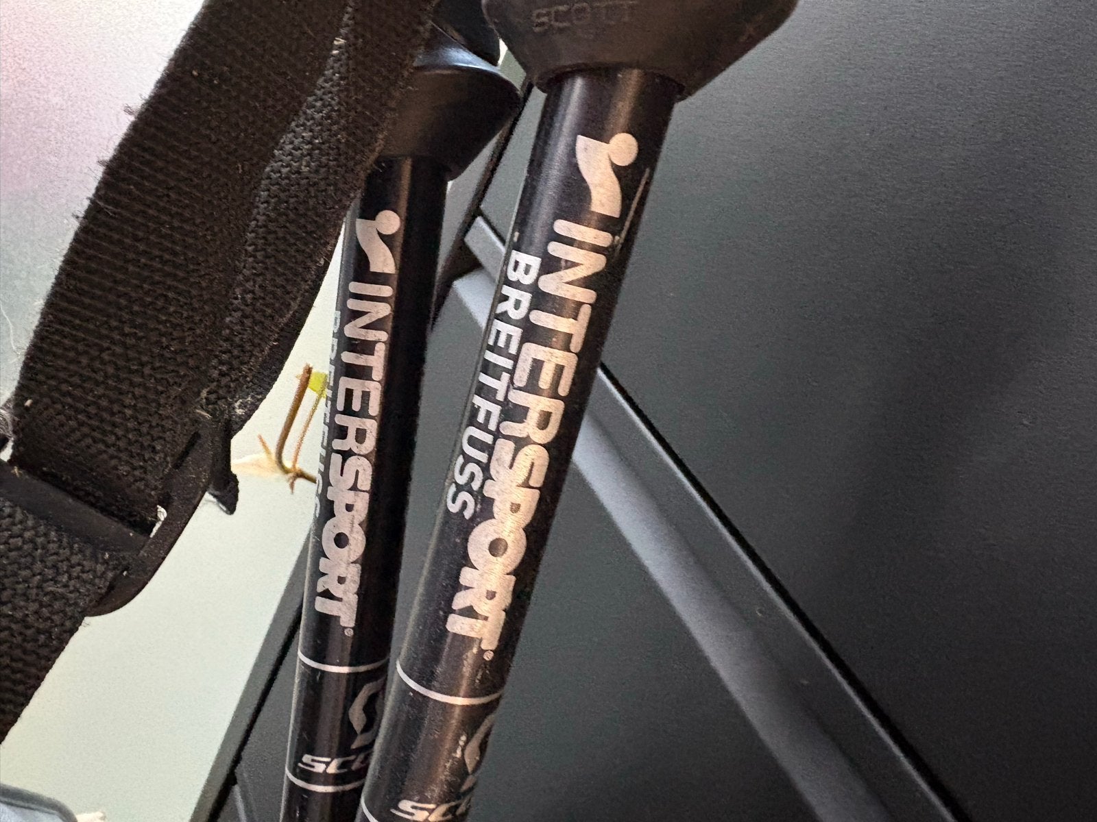 Intersport Scott Skistokken - 130cm zwart, Gebruikt, Stokken, Skiën, Ophalen