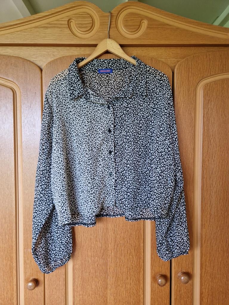 Zino & Judy blouse maat 48 met luipaardprint, Zwart, Maat 46/48 (XL) of groter, Ophalen of Verzenden, Zino & Judy