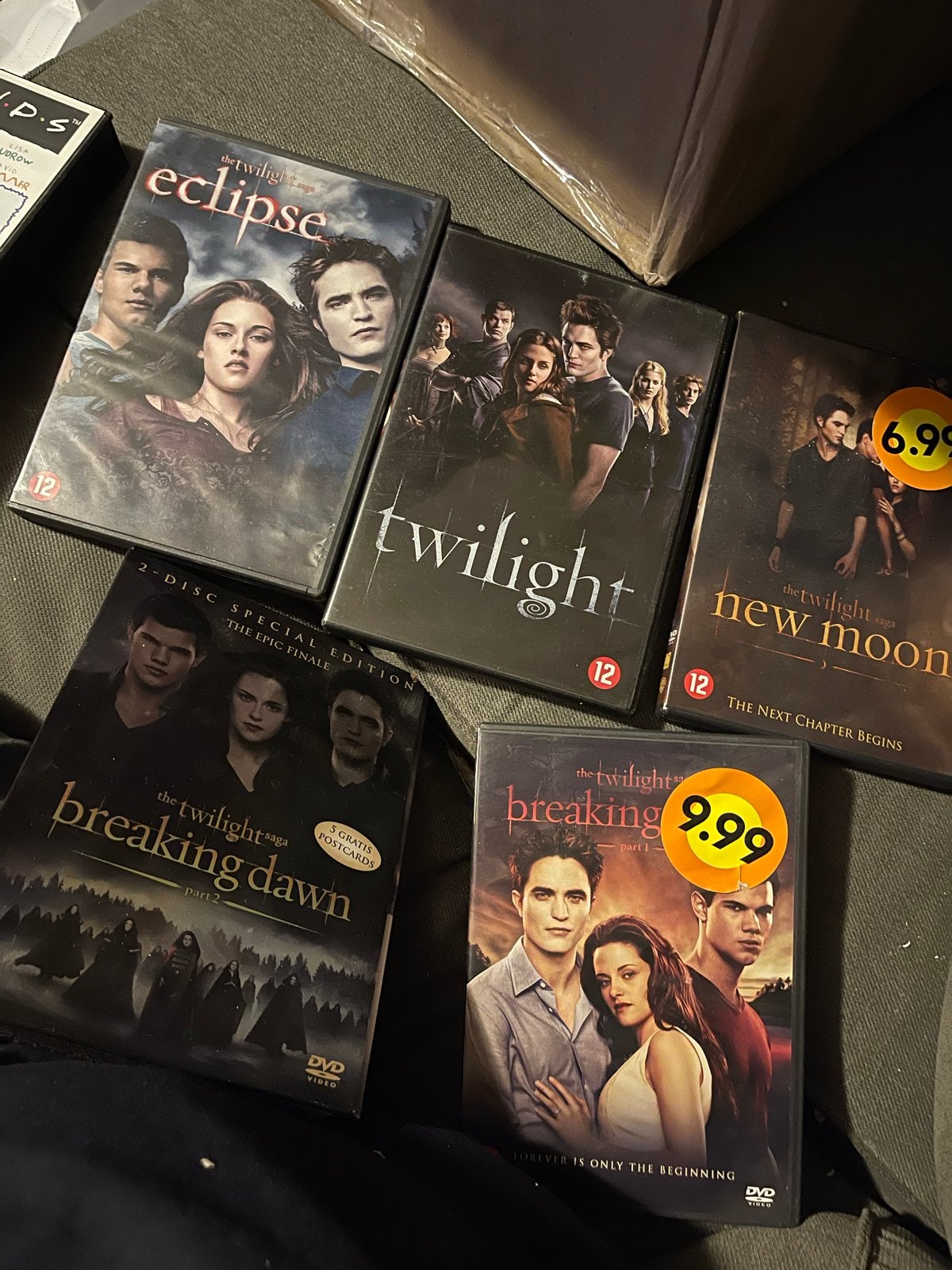 The Twilight Saga DVD Collectie - 5 films, Nederlands, Vanaf 12 jaar, Inclusief doosje, Gebruikt