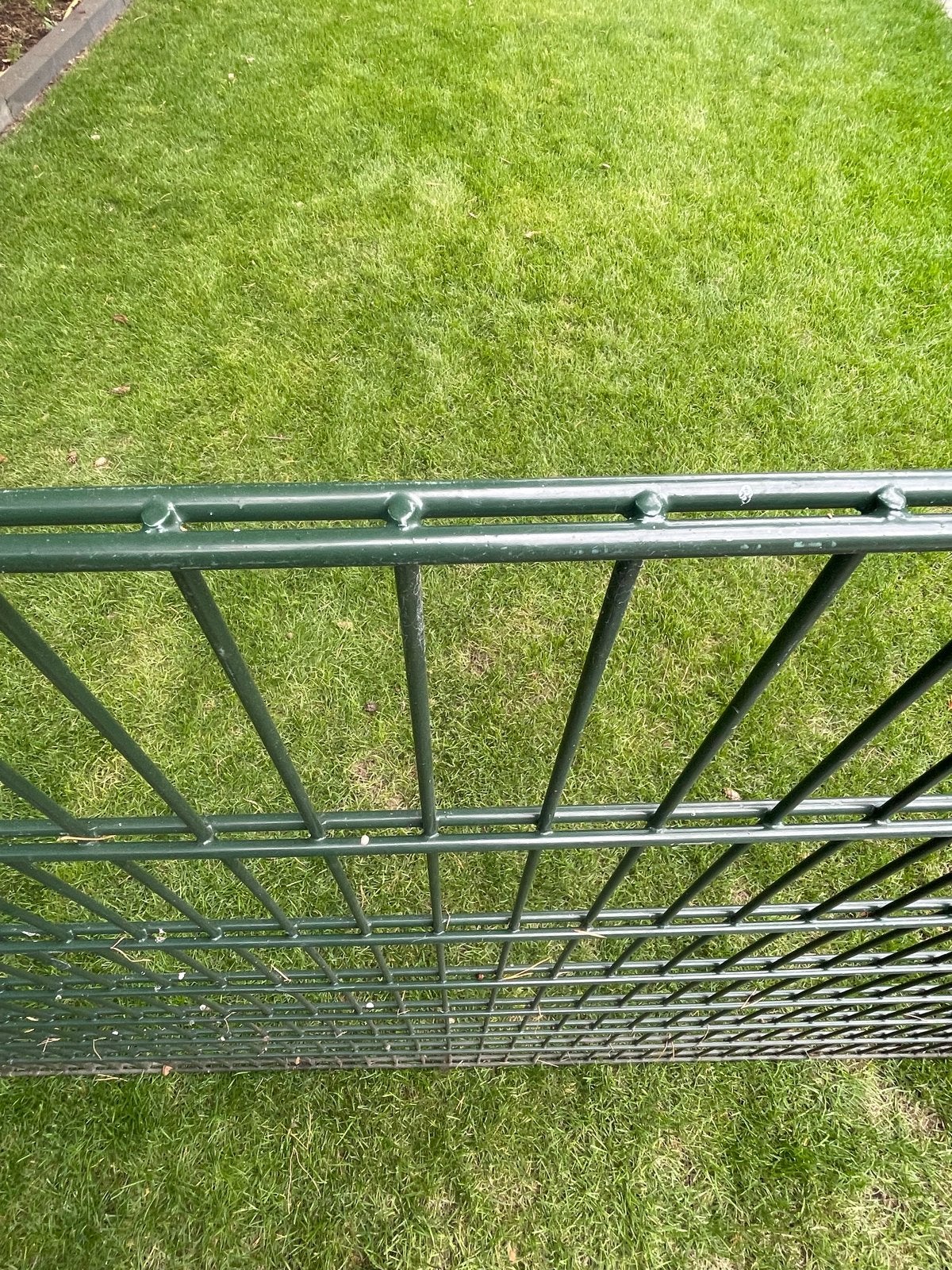 Groen gepoedercoat dubbelstaafmat hekwerk, Ophalen, Gebruikt, IJzer, Dubbelstaafmat hekwerk