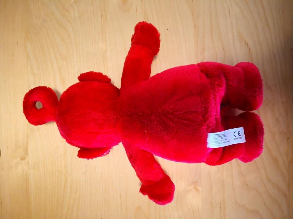Rode Teletubbie knuffel, Ophalen