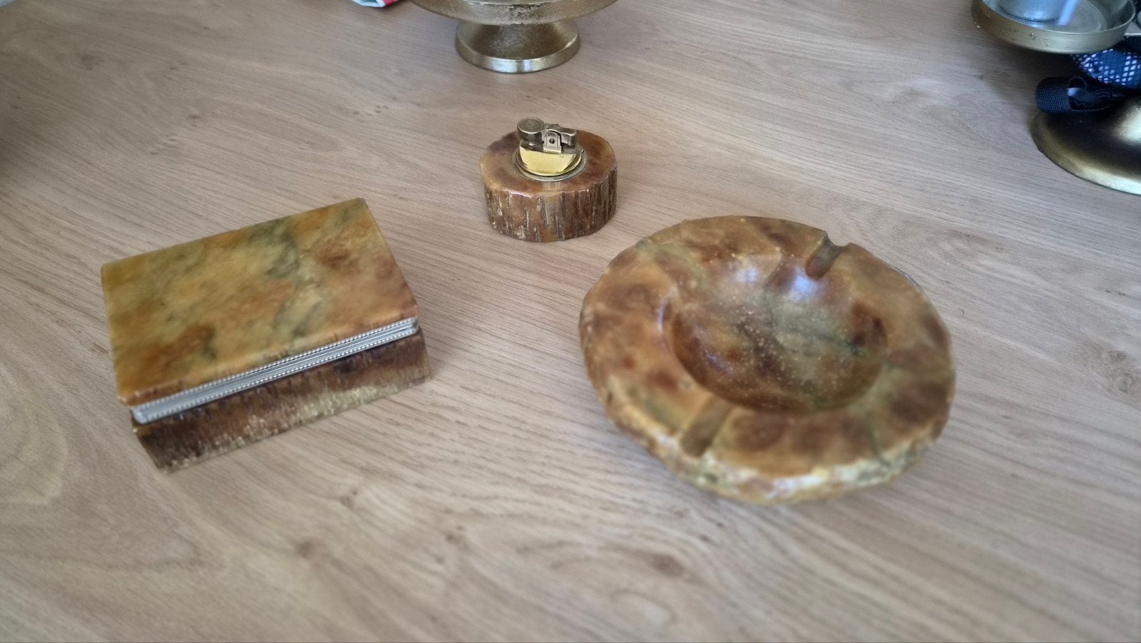 Handgesneden Genuine Alabaster set uit Italië, Ophalen of Verzenden