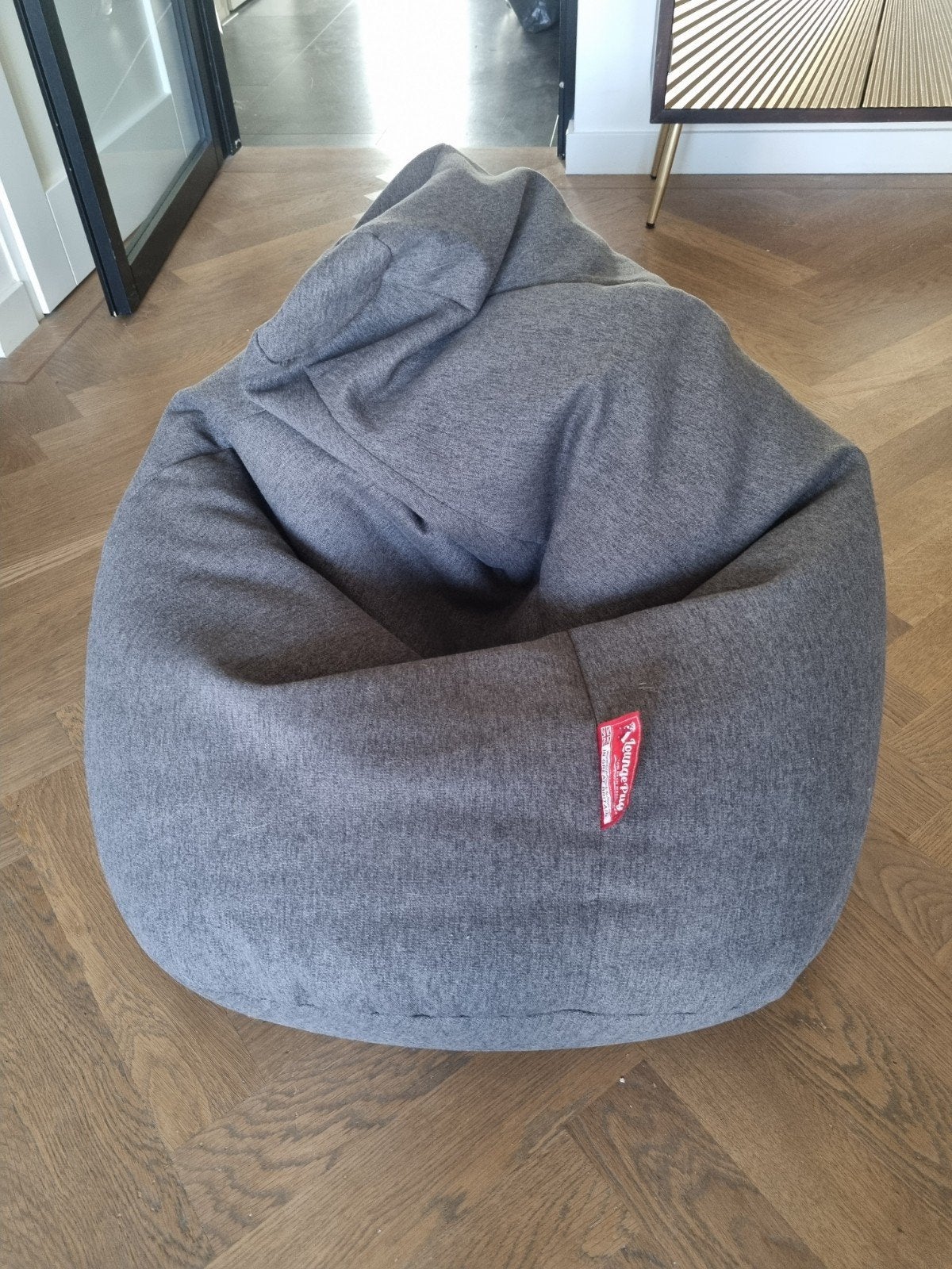 Lounge Pug zitzak - Grijs, Huis en Inrichting, Ophalen, Gebruikt, Grijs, Zitzak