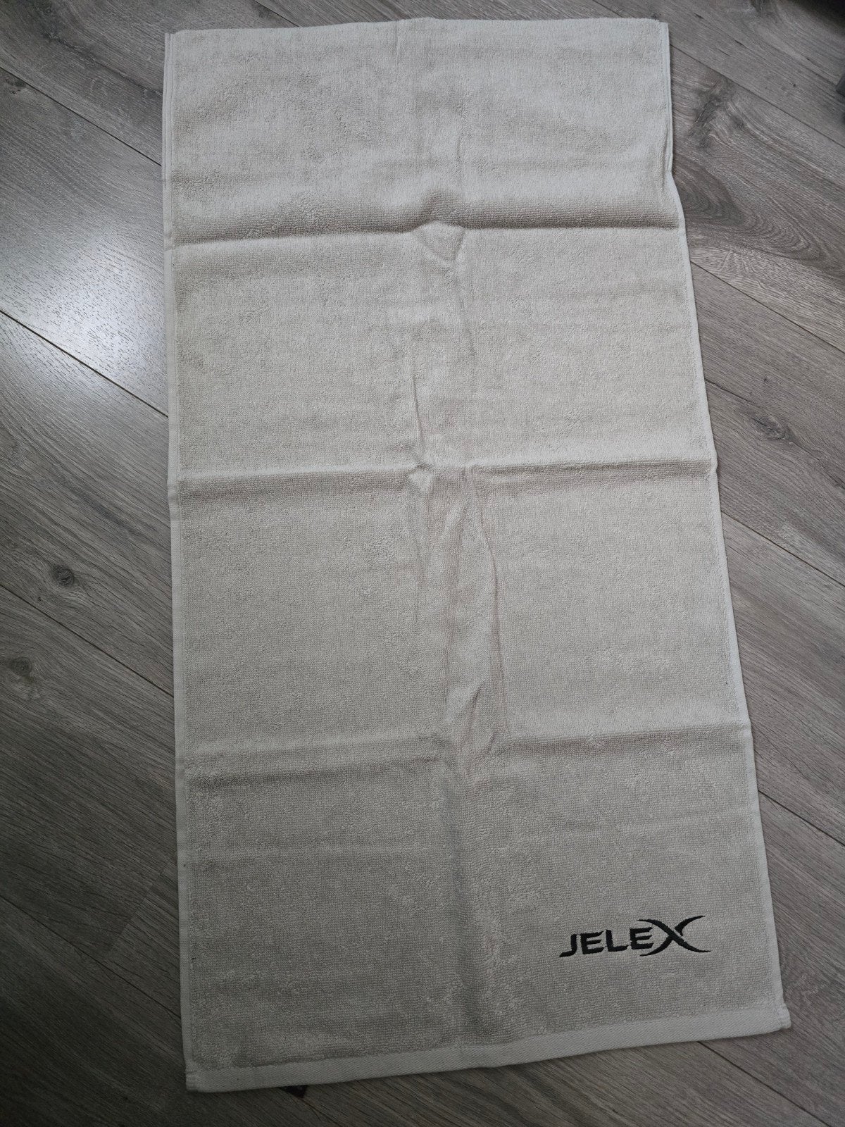 Grijs Jelex Fitness handdoek met zak, 90x45cm, Nieuw (PC1), Ophalen of Verzenden, Nieuw