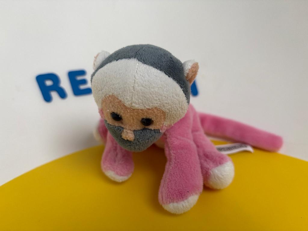 K1241 apenheul aap aapje roze, Ophalen of Verzenden, Overige typen