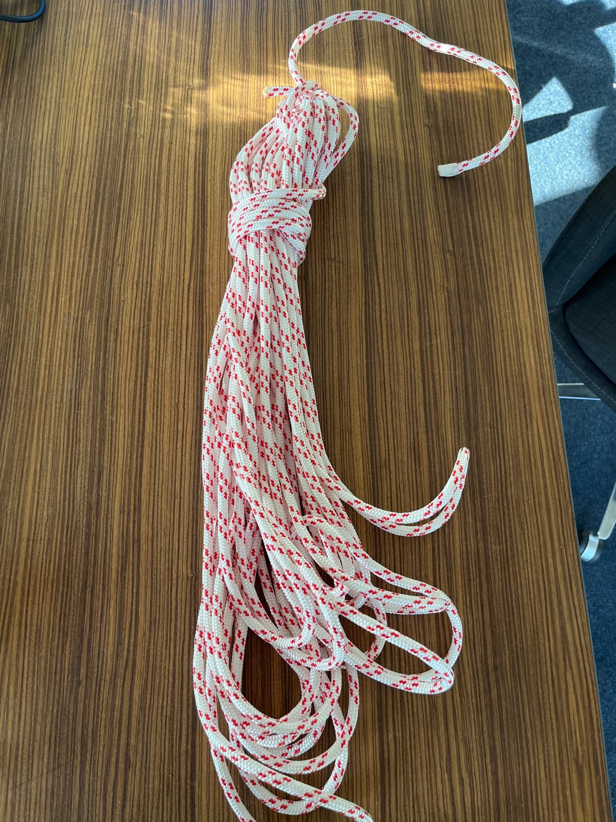 Gleistein lijn Dyneema PES 8mm Ø - Wit/Rood 20 mtr, Ophalen of Verzenden, Nieuw, Toebehoren