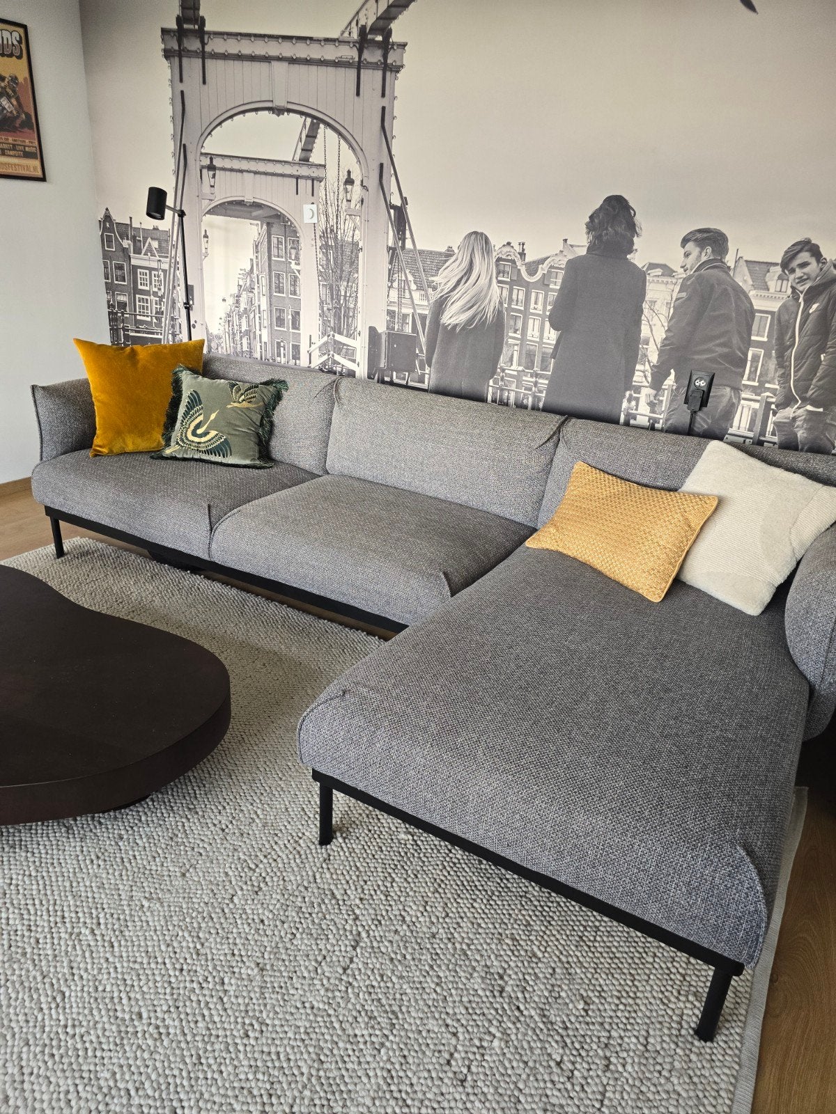 IKEA ÄPPLARYD 3-zitsbank met chaise longue, Ophalen, Gebruikt, Stof, Modern