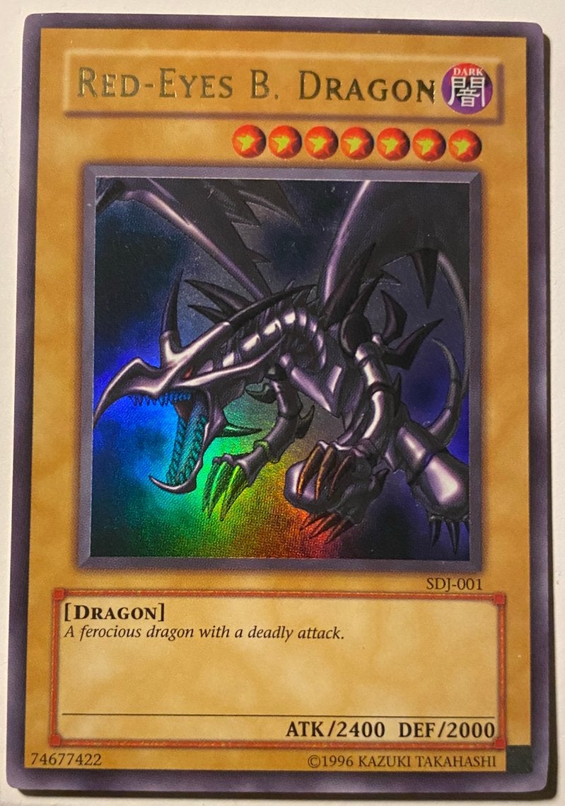 Yu-Gi-Oh! Red-Eyes Black Dragon SDJ Old US Print !, Hobby en Vrije tijd, Verzamelkaartspellen | Yu-gi-Oh!, Ophalen of Verzenden