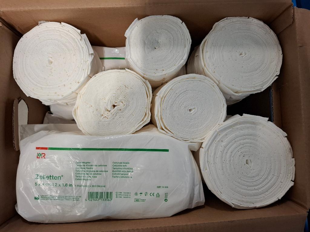 Lohman & Rauscher Zelletten deppers cellulose celstof 5x4 cm, Ophalen, Nieuw