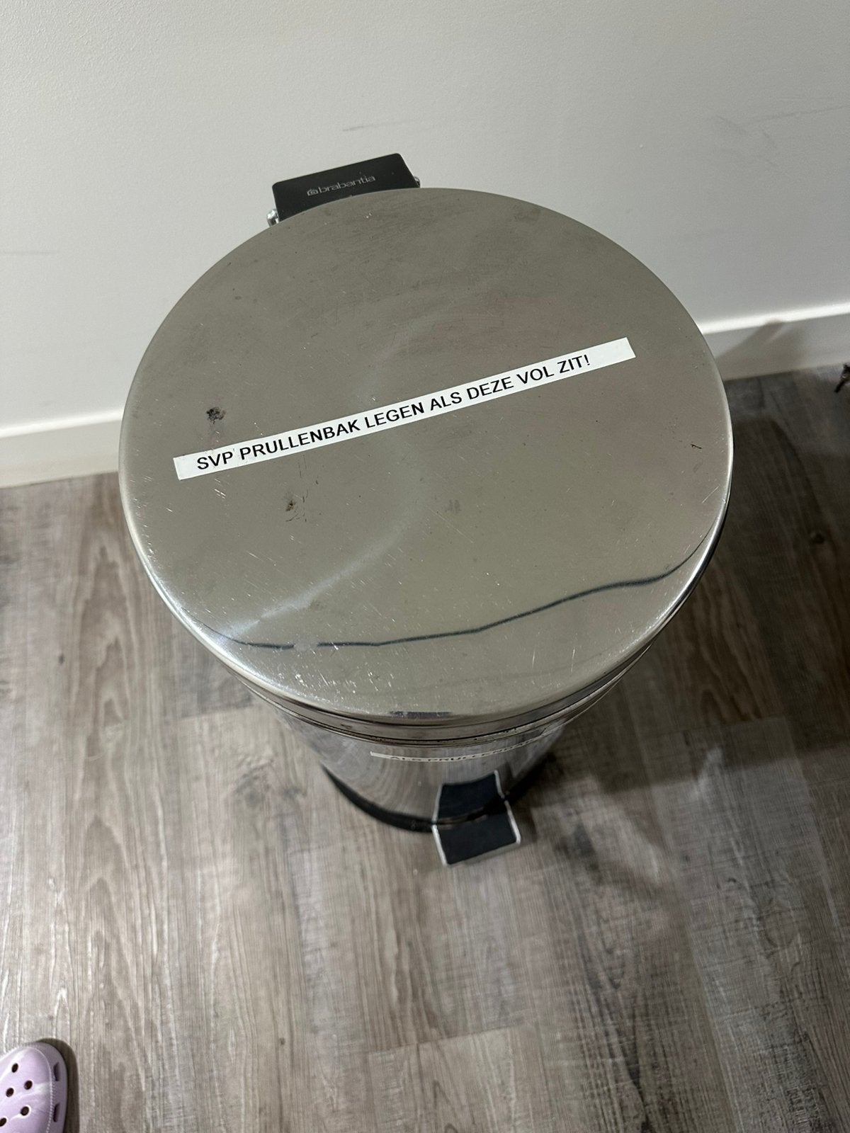 Brabantia pedaalemmer prullenbak, Ophalen, Gebruikt, Metaal
